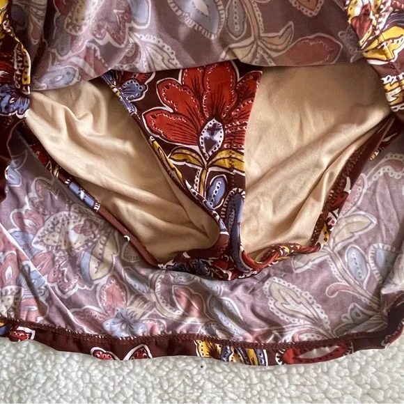 Garnet Hill mahogany paisley tankini size 10/14 - Picture 5 of 13